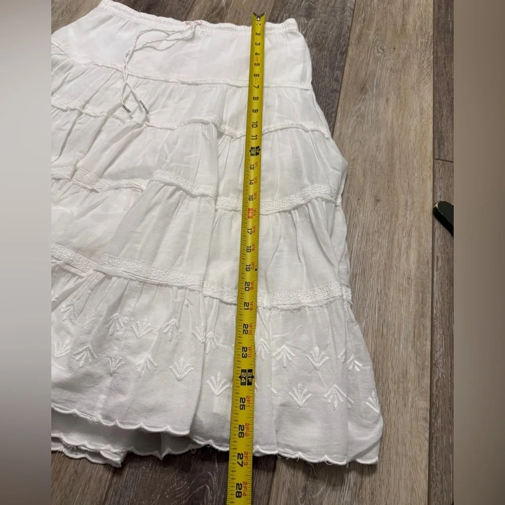 American eagle outfitters 100% cotton ruffle skirt size 0 measurements posted. - Picture 5 of 9